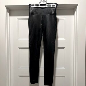 SPANX Faux Leather Leggings | Color: Black | Size: Medium